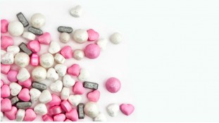 Кондитерская посыпка Объемные Сердечки Микс №8 Кондитерская посыпка Объемные Сердечки Микс №8