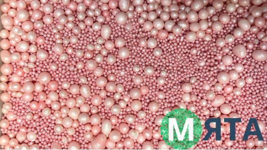 Посыпка микс рисовых шариков, Розовый