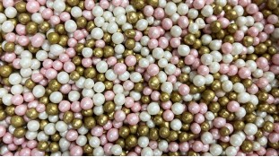 Рисовые шарики, Микс Розовый с Золотым