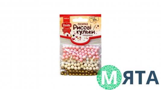 Рисовые шарики Стик Розовый/Белый/Золотой