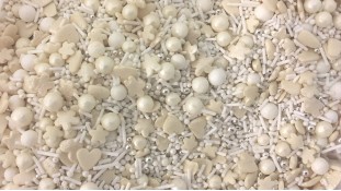 Сахарная посыпка Микс с шариками №1. Белый