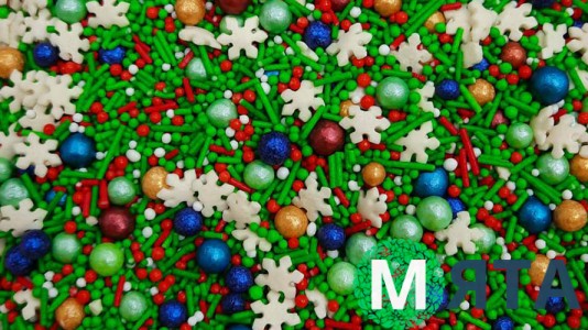Сахарная посыпка Микс с шариками №14. Зеленый