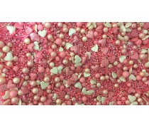 Сахарная посыпка Микс с шариками №4. Розовый