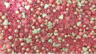 Сахарная посыпка Микс с шариками №4. Розовый Сахарная посыпка Микс с шариками №4. Розовый