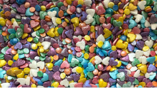 Сахарная посыпка перламутровая, Микс №2 Сердца-Конфетти