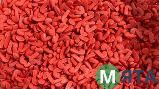 Сахарная посыпка Посохи Красные 