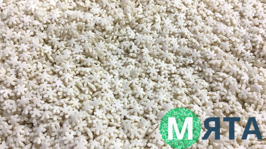 Сахарная посыпка Снежинки Белые