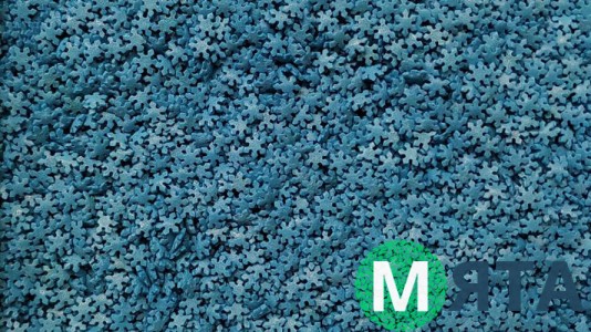 Сахарная посыпка Снежинки Синие