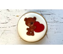 Пряник круглый, Мишка с сердцем