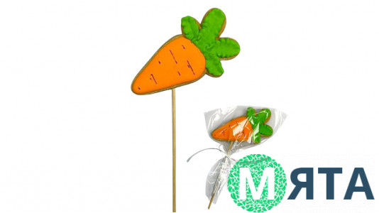 Пряник на шпажке Морковка