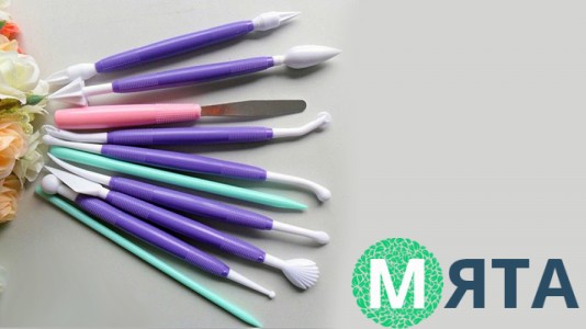 Набор пластиковых стеков для мастики. 10 штук