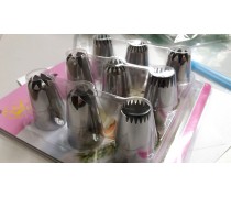 Набор больших кондитерских  насадок размер L, 9 шт