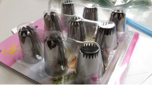 Набор больших кондитерских  насадок размер L, 9 шт