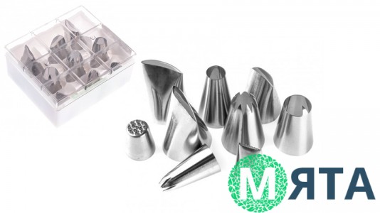 Набор больших кондитерских  насадок, 9 шт. №2