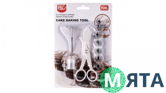 Набор кондитерских  насадок 6шт +переходник, гвоздик, ножницы