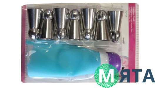 Набор кондитерских  насадок Волан +мешочек с переходником