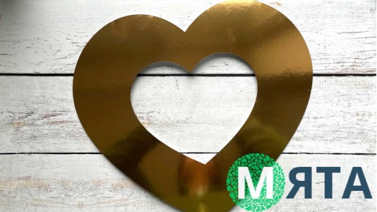 Трафарет для торта Сердце, Картон