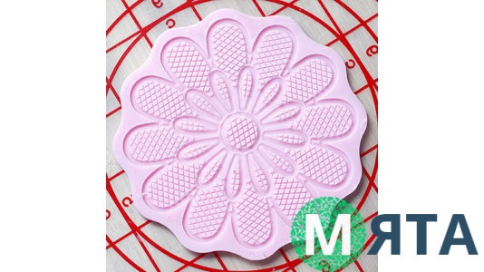 Мини коврик силиконовый для айсинга и мастики Ромашка двойная