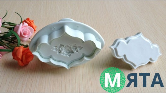 Плунжеры для мастики Гладкий и Роза. 2 штуки