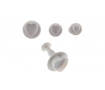 Плунжеры для мастики Сердечки, 4шт