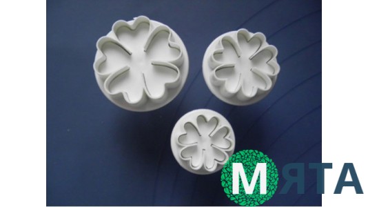Плунжеры для мастики Цветы. 3 штуки
