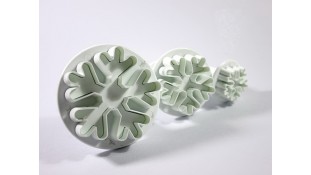 Плунжеры для мастики Снежинки 2. 3 штуки Плунжеры для мастики Снежинки 2. 3 штуки