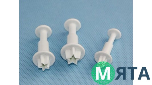 Плунжеры для мастики Мини-Звездочки. 3 штуки