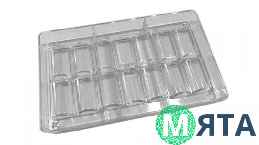 Поликарбонатная форма для конфет Батончик гладкий, 14 шт