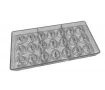 Поликарбонатная форма для конфет Овал, 21 шт