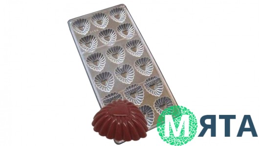 Поликарбонатная форма для конфет Ажурное Сердце