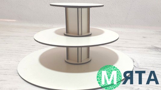 Стойка под десерты круглая, двп