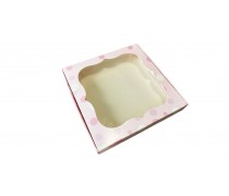 Коробка для пряников 20х20х3 см, Розовая нежность