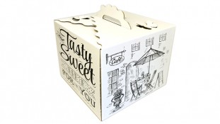 Коробка для торта Бабочка 25х25х20 см