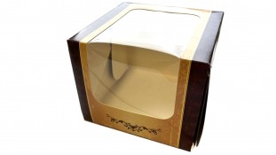 Коробка для Бенто торта Коричневая