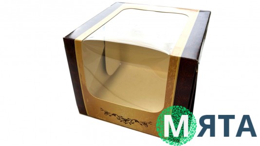 Коробка для Бенто торта Коричневая