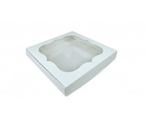 Коробка для пряников 20х20х3 см, белая