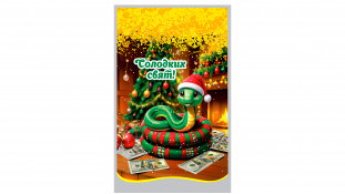 Пакеты Новогодние Змея, 20х35 см