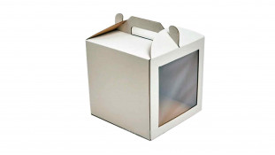 Коробка для торта 20х20х20, с окном