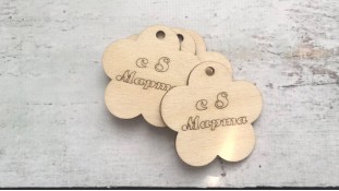 Бирка "С 8 Марта", дерево