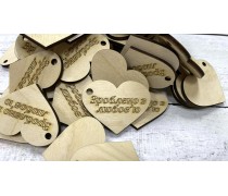 Бирка Зроблено з Любов'ю, дерево