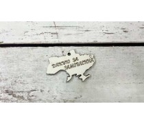 Деревянная бирка Украина. Белая