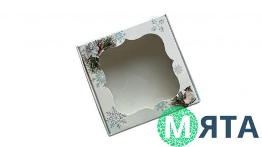 Коробка 10х10х3 см Веточка