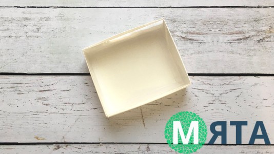 Коробка 12х9,5х3,5 см, Белая