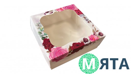 Коробка 15х15х6 см, Роза
