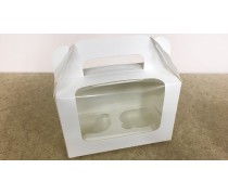 Коробка 16х8х10,5 (2 капкейка) с ручкой