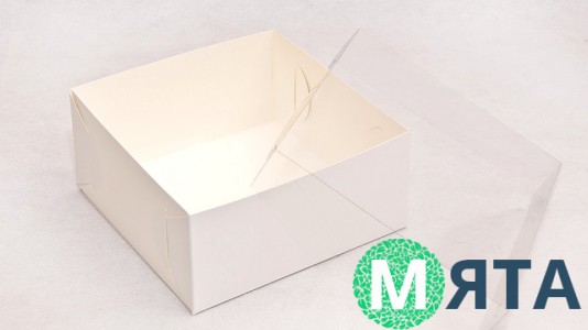 Коробка 17х17х8 с прозрачной крышкой