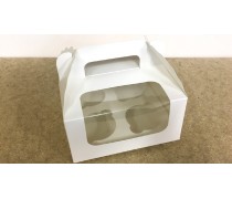 Коробка 17х17х8,5 (4 капкейка) с ручкой