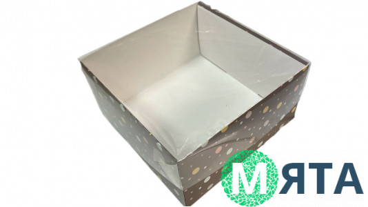 Коробка 17х17х9 в горошек