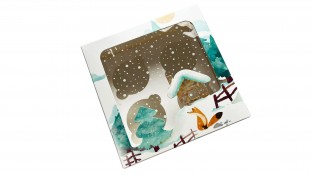 Коробка на 4 капкейка, Морозец