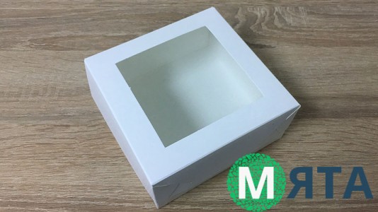 Коробка для десертов 13х13х6 см